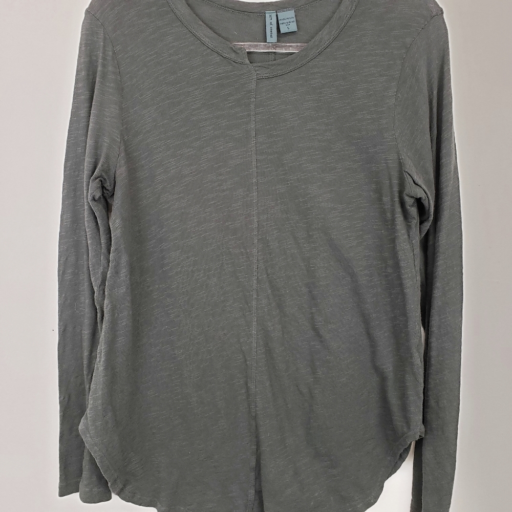 Left Of Center Anthro Green Long Sleeve T-shirt L